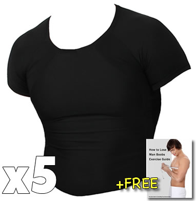 GyneSlim Reversible Shirt 5-Pack – Black